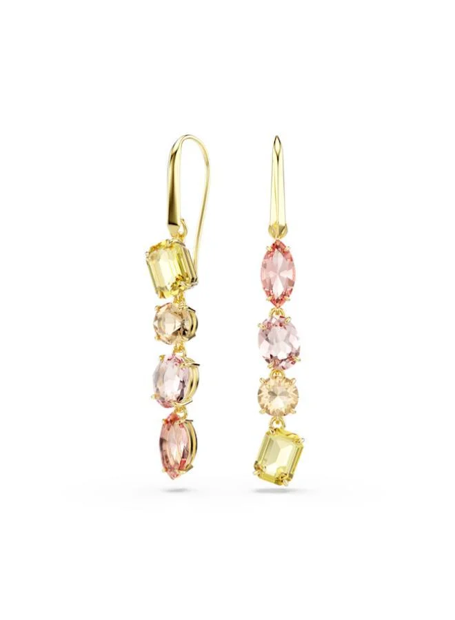 SWAROVSKI Gema Gold Tone Plated Asymmetrical Pierced Earrings